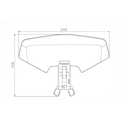 Přídavný nastavitelný deflektor Wunderlich Vario Ergo 3D+, lehce kouřový