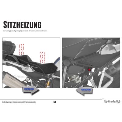 Vyhřívané snížené přední sedlo Wunderlich Aktivkomfort pro R1250GS/A, R1200GS/A LC 2013-2018