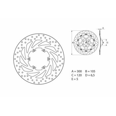 Přední brzdový kotouč Brembo pro BMW F650GS/Dakar 2000-2007, G650GS