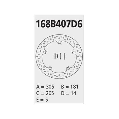 Přední brzdový kotouč Brembo pro BMW BMW R1250GS/A, R1200GS/A LC 2013-2018, R1200GS/A 2008-2012, F850GS/A, F750GS