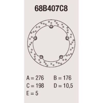 Zadní brzdový kotouč Brembo pro BMW BMW R1150GS/A, R1100GS