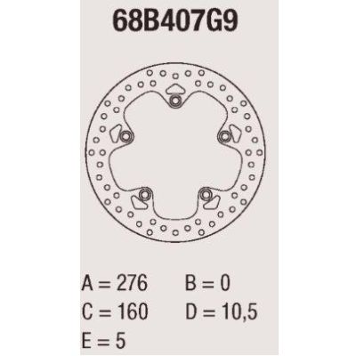 Zadní brzdový kotouč Brembo pro BMW BMW R1250GS/A, R1200GS/A LC 2013-2018
