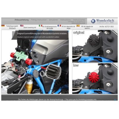 Sada pro snížení předního sedla o 10mm pro R1250GS/A, R1200GS/A LC 2013-2018