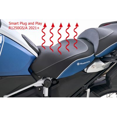 Vyhřívané Plug and Play zvýšené přední sedlo Wunderlich Aktivkomfort pro R1250GS/A 2021+, Trophy Edition