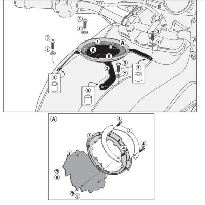 Podkova na nádrž G650GS/Sertao pro tankvaky Givi Tanklock a Tanklocked