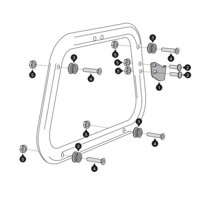 Adaptéry pro nosiče "EVO" SW-Motech pro ALU kufry SW-Motech Trax ADV, ION