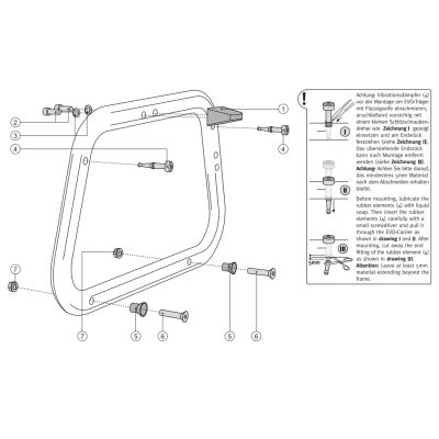 Adaptéry pro nosiče "EVO" SW-Motech pro kufry a tašky Givi/Kappa