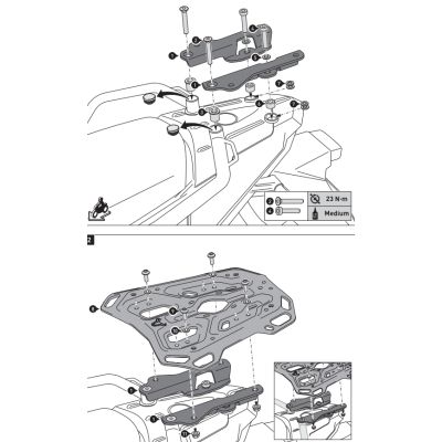 Kovová plotna SW-Motech ADV Rack pro BMW F800GS/A, F700GS, F650GS 2008+