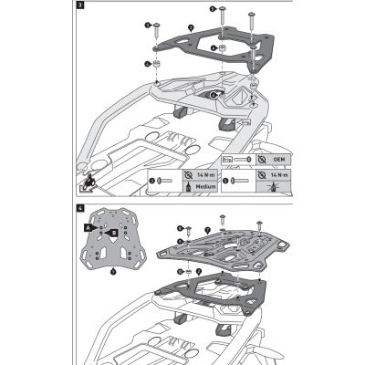 Kovová plotna SW-Motech ADV Rack pro BMW F850GS, F750GS (plastový nosič)
