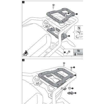 Kovová plotna SW-Motech ADV Rack pro BMW R1250GS Adventure, R1200GS Adventure LC 2014-2018 F850GS Adventure