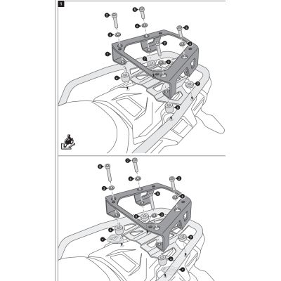 Kovová plotna SW-Motech ADV Rack pro BMW R1250GS Adventure s rallye sedlem