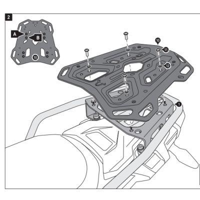 Kovová plotna SW-Motech ADV Rack pro BMW R1250GS Adventure s rallye sedlem