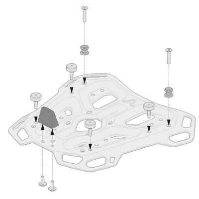 Adaptéry na ADV Rack SW-Motech pro montáž kufrů a tašky Givi/Kappa