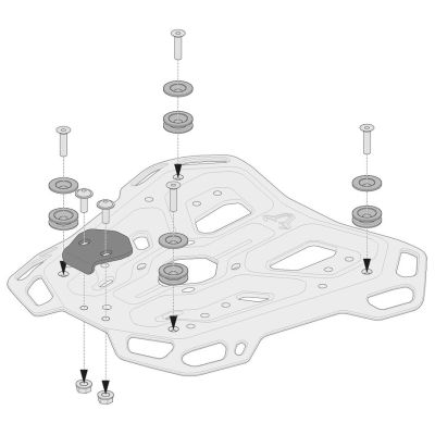 Adaptéry na ADV Rack SW-Motech pro montáž kufrů SW-Motech