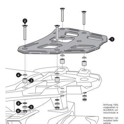 Kovová plotna SW-Motech ALU Rack pro BMW R1200GS 2004-2012