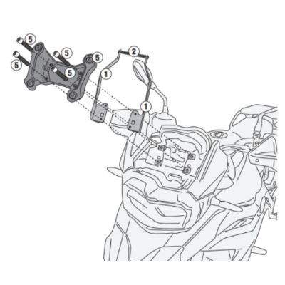 Hrazda Givi/Kappa na navigaci pro F850GS/A, F750GS