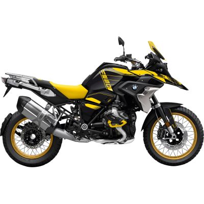 Designové ochranné polepy 40 Years GS pro BMW R1250GS 2018+, R1200GS LC 2017-2018, žluté