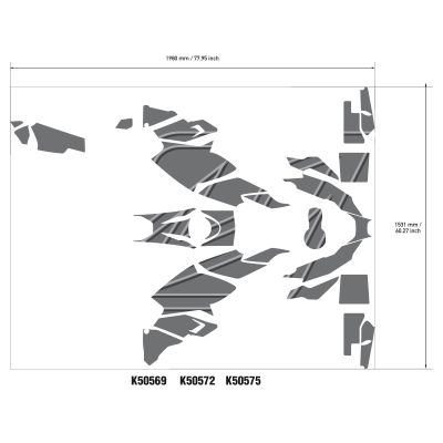 Designové ochranné polepy 40 Years GS pro BMW R1250GS 2018+, R1200GS LC 2017-2018, žluté