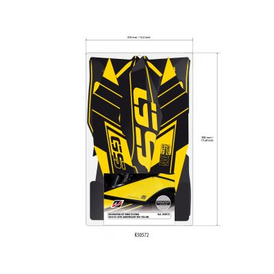 Designové ochranné polepy 40 Years GS pro BMW R1250GS 2018+, R1200GS LC 2017-2018, žluté