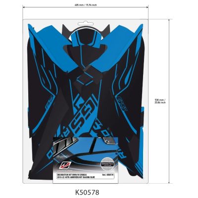 Designové ochranné polepy 40 Years GS pro BMW R1250GS Adventure 2018+, R1200GS Adventure LC 2014-2018, modré