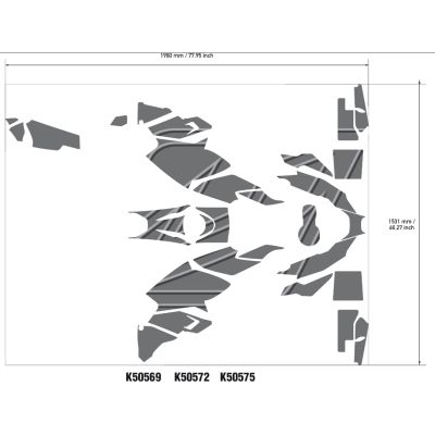 Designové ochranné polepy 40 Years GS pro BMW R1250GS 2018+, R1200GS LC 2017-2018, šedé