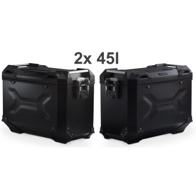 Sada bočních hliníkových kufrů SW-Motech Trax Adventure 2x 45L, černé