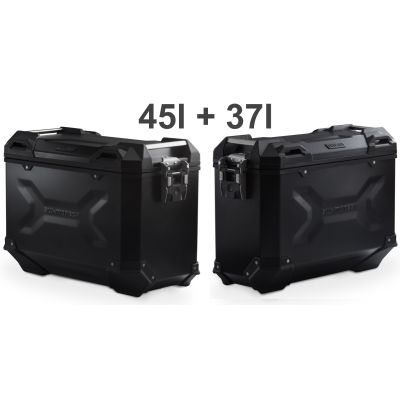 Sada bočních hliníkových kufrů SW-Motech Trax Adventure 45+37L, černé