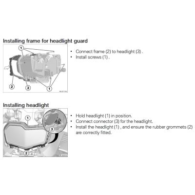 Kryt předního světla pro BMW F850GS, F750GS