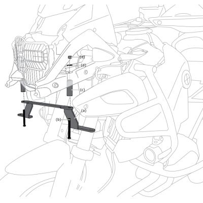 Držák přídavných světel pro R1200GS Adventure LC 2014-2018