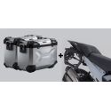 ALU velké boční kufry SW-Motech Trax Adventure + nosiče pro R1300GS 2023+, stříbrné