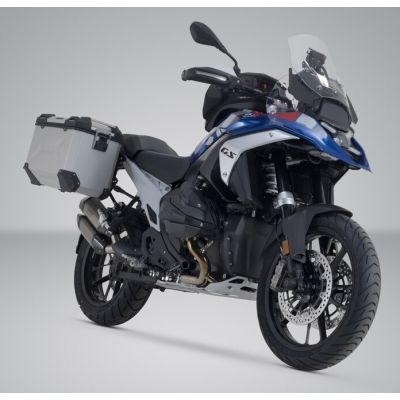 ALU velké boční kufry SW-Motech Trax Adventure + nosiče pro R1300GS 2023+, stříbrné
