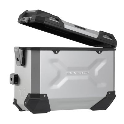 ALU velké boční kufry SW-Motech Trax Adventure + nosiče pro R1300GS 2023+, stříbrné