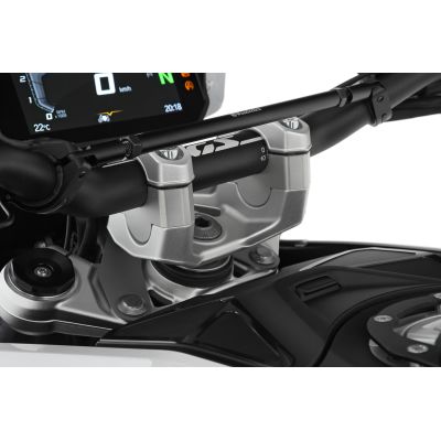 Zvýšení řídítek Wunderlich o 25mm nahoru pro R1300GS 2023+, stříbrné