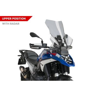 Vysoké cestovní plexi Puig pro BMW R1300GS 2023+, lehce kouřové