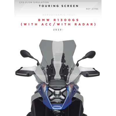 Vysoké cestovní plexi Puig pro BMW R1300GS 2023+, lehce kouřové