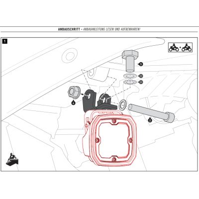 Držáky přídavných světel pro BMW R1300GS 2023+