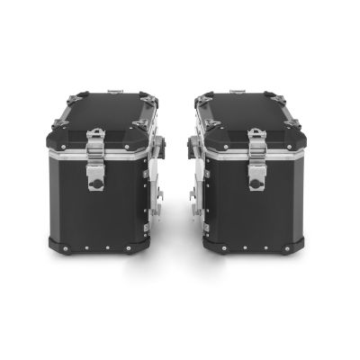 2x 45l ALU velké boční kufry Wunderlich + nosiče pro R1300GS 2023+, černé