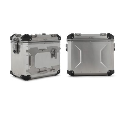 2x 45l ALU velké boční kufry Wunderlich + nosiče pro R1300GS 2023+, stříbrné