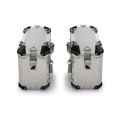 2x 38l ALU malé boční kufry Wunderlich + nosiče pro R1300GS 2023+, stříbrné