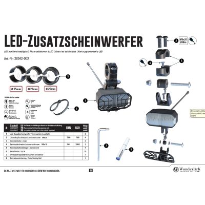 Přídavná LED světla Wunderlich Microflooter 3.0 s montážní sadou pro R1300GS 2023+ (homologované)