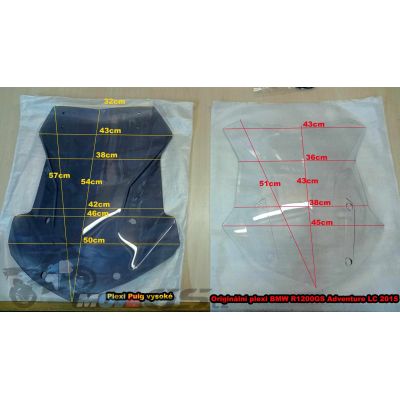 Plexi Puig cestovní vysoké 51cm s deflektorem pro BMW R1250GS/A, R1200GS/A LC 2013-2018, kouřové