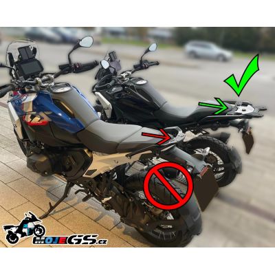 Kovová plotna pod topcase Kappa/Givi pro BMW R1300GS 2023+, černá