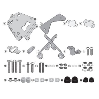 Kovová plotna pod topcase Kappa/Givi pro BMW F850GS Adventure