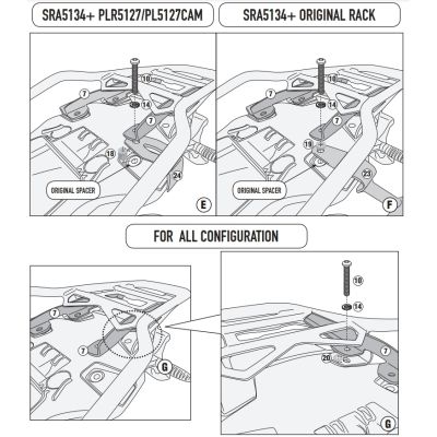 Kovová plotna pod topcase Kappa/Givi pro BMW F850GS Adventure