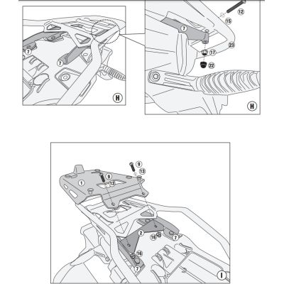Kovová plotna pod topcase Kappa/Givi pro BMW F850GS Adventure