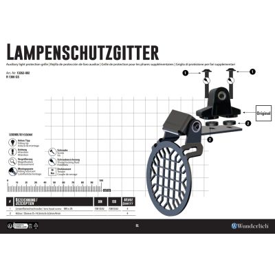 Odklápěcí kryty Wunderlich pro originální přídavná LED světla BMW Nano R1300GS 2023+
