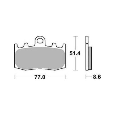 Sada brzdových destiček SBS na přední kotouč pro R1200GS/A 2004-2012, R1150GS/A 2001-2004
