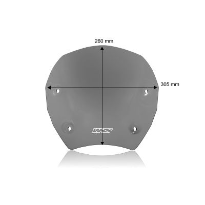 Plexi WRS Sport 26cm pro BMW R1300GS 2023+ (s ACC), tmavě kouřové