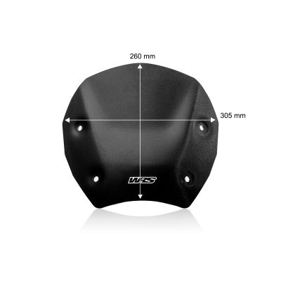 Plexi WRS Sport 26cm pro BMW R1300GS 2023+ (s ACC), černé matné