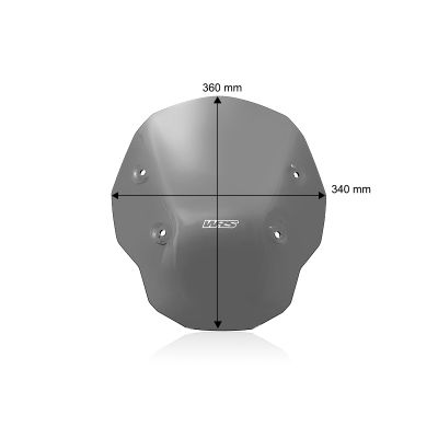 Plexi WRS Enduro 36cm pro BMW R1300GS 2023+ (bez ACC), tmavě kouřové